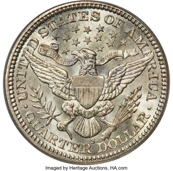 1913-S 25c AU53 CAC thumbnail 17