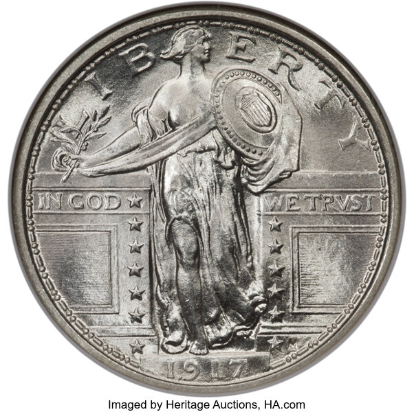 1917 25c Type 1 MS FH thumbnail 7