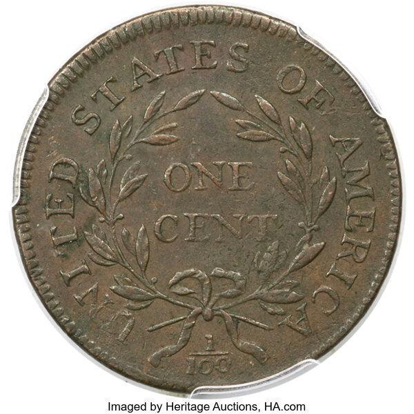 1796 1c Liberty Cap, S-89  MS BN thumbnail 5
