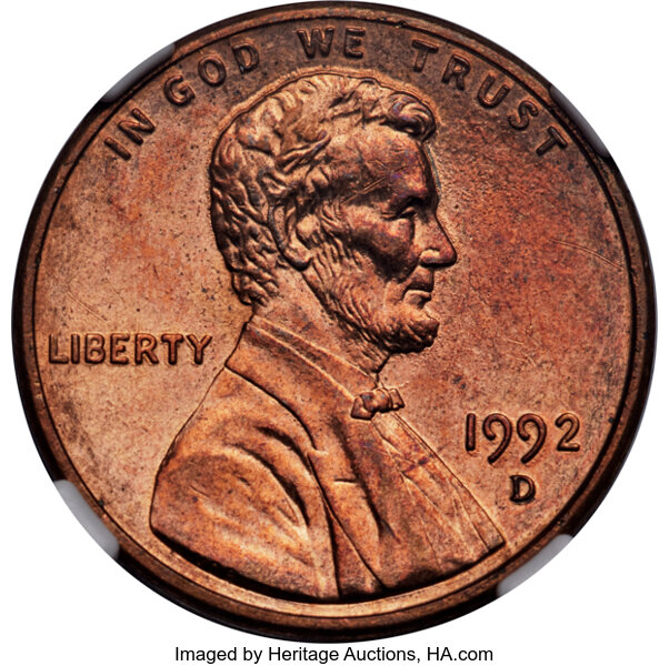 Image for 1992-D 1c Close AM, FS-901 MS RD