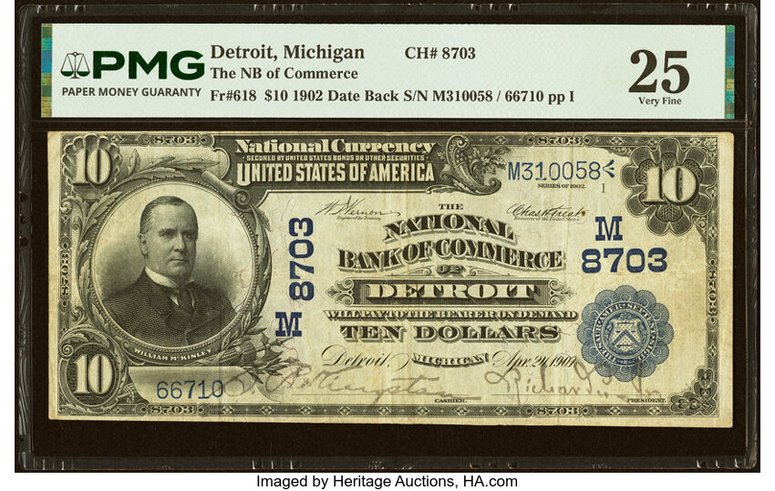 1902 $10  3rd Charter Period, 2nd Issue, Date Back (Fr. 618) thumbnail 4