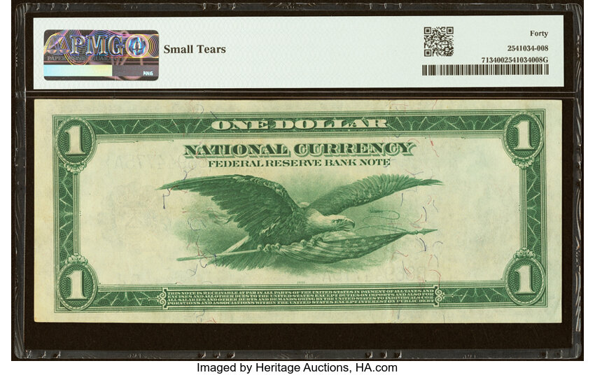 1918 $1  New York (Fr. 713) thumbnail 11