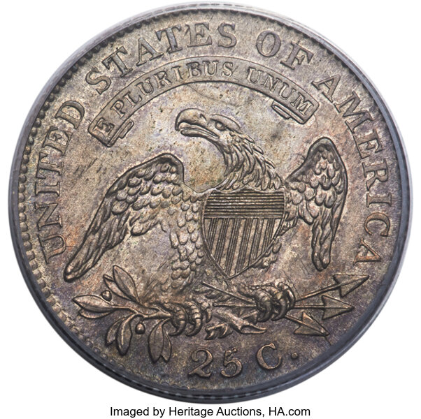 1818/5 25c Overdate, B-3 MS thumbnail 3
