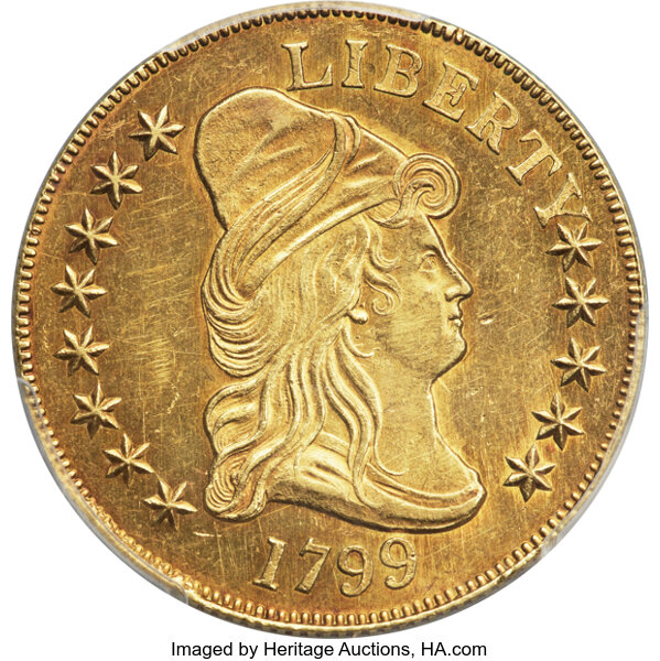 1799 $10  Small Stars Obverse, BD-7 MS thumbnail 3