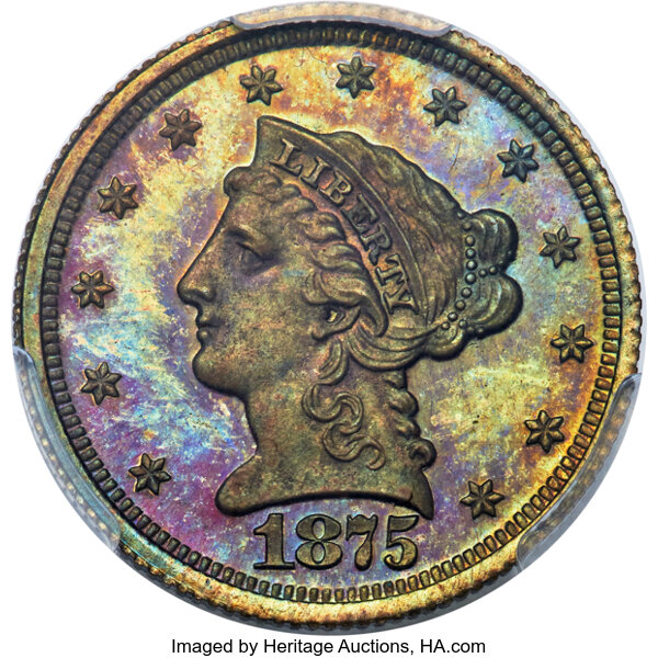 1875 P$2.50 Copper, J-1434 PR BN thumbnail 2