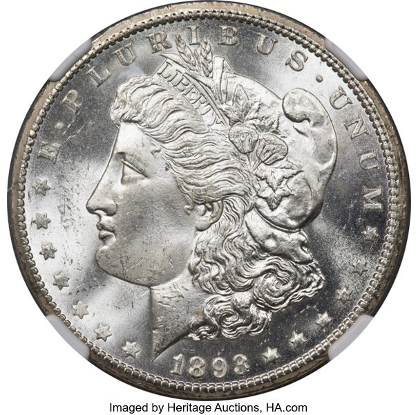 1893-CC $1  Doubled 3, Far Date, VAM-4 MS thumbnail 7