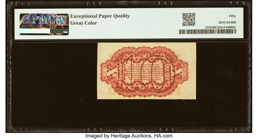  10c Head of George Washington (Fr. 1252) thumbnail 7