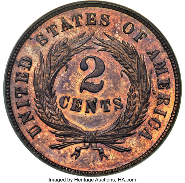 1864 2c Small Motto PR RB thumbnail 5