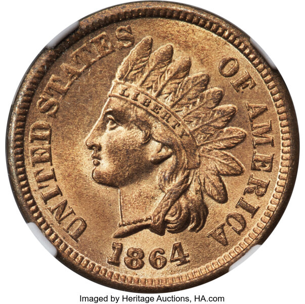 1864 1c L on Ribbon MS RD thumbnail 3