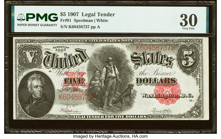 1907 $5  (Fr. 91) thumbnail 7
