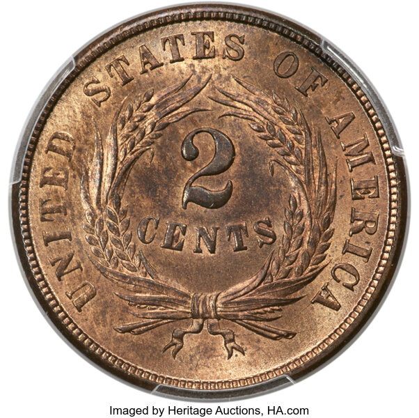 1864 2c Small Motto, FS-401 MS RB thumbnail 6