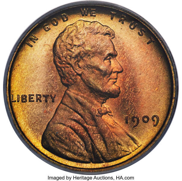 1909 1c Lincoln, Matte Finish PR RD thumbnail 2