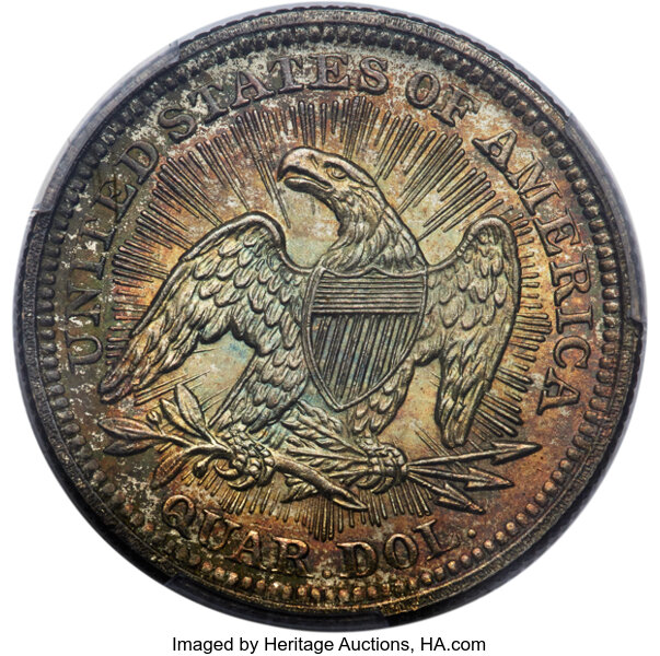 Seated Liberty Quarter 25c Arrows & Rays, 1853 [Type] MS65 thumbnail 2