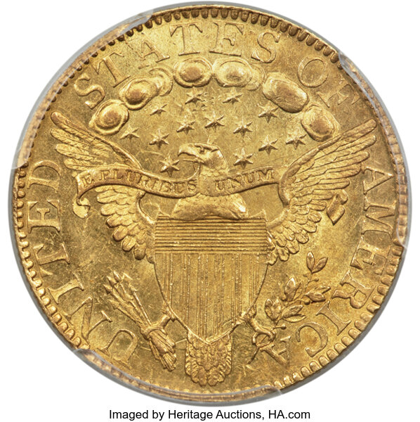 1799 $5  Small Stars Reverse, BD-6 MS thumbnail 3