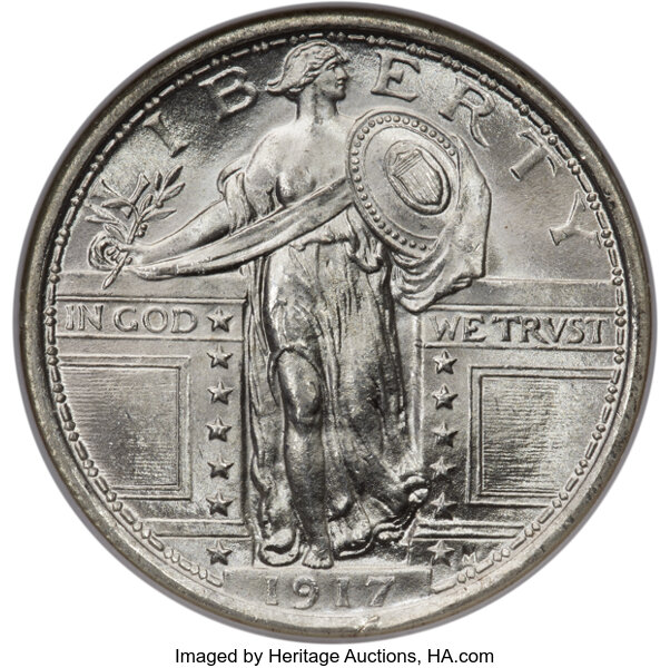 1917 25c Type 1 MS FH thumbnail 5