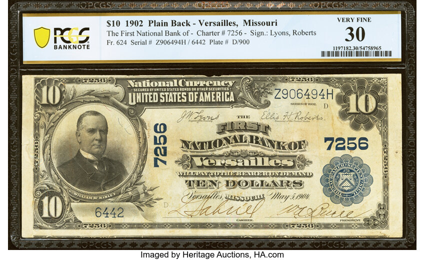 1902 $10  3rd Charter Period, 3rd Issue, Plain Back (Fr. 624) thumbnail 15