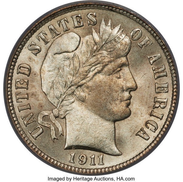 1911-S 10c MS thumbnail 3