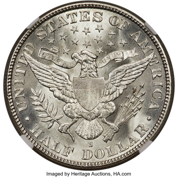 Barber Half Dollar 50c 1892-1915 [Type] AU53 thumbnail 24