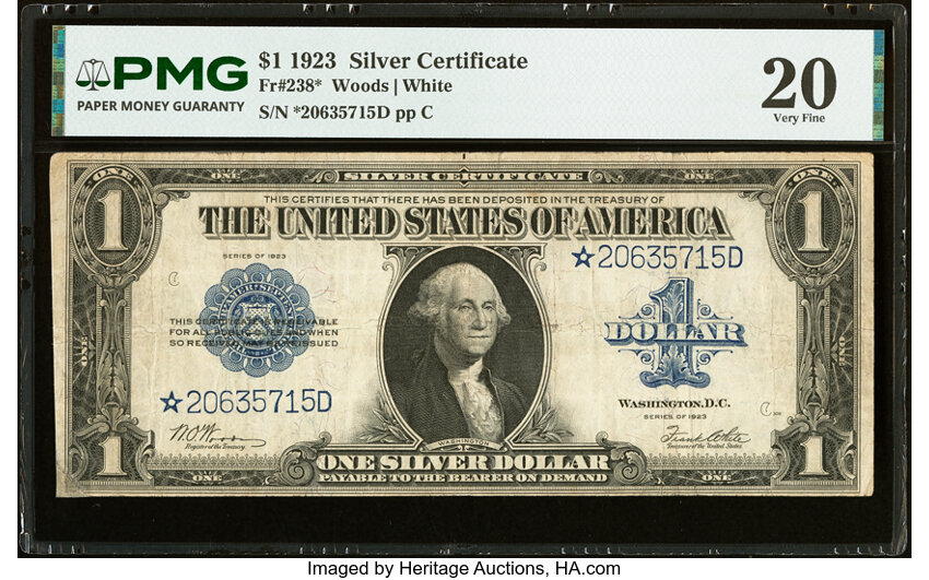1923 $1  Star Replacement (Fr. 238*) thumbnail 2