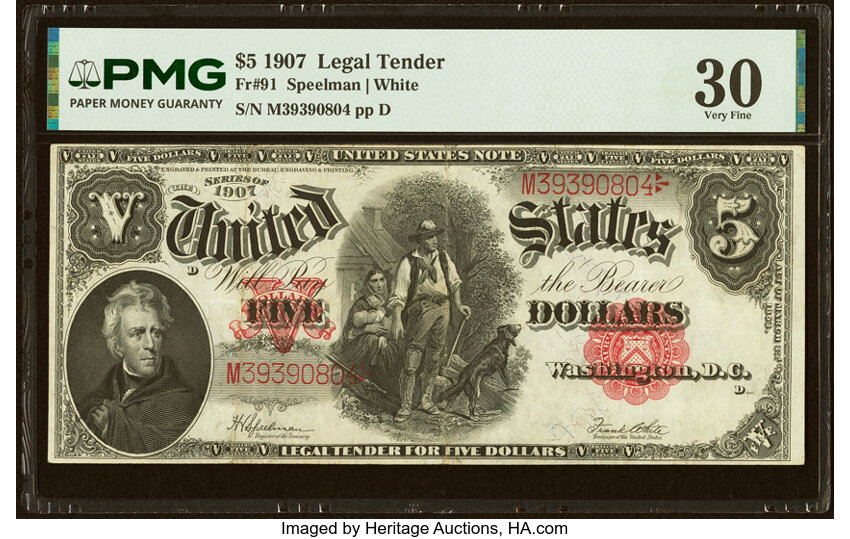 1907 $5  (Fr. 91) thumbnail 11