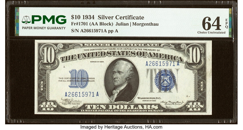 1934 $10  (Fr. 1701) thumbnail 5