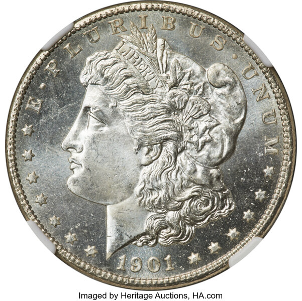 1901-O $1  Doubled Eyelid and Olive, VAM-34 MS thumbnail 3