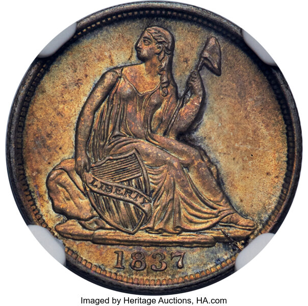 1837 H10c No Stars, Small Date MS thumbnail 2
