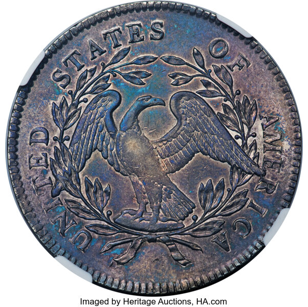 1795 $1  Flowing Hair, 3 Leaves, B-7, BB-18 MS thumbnail 8