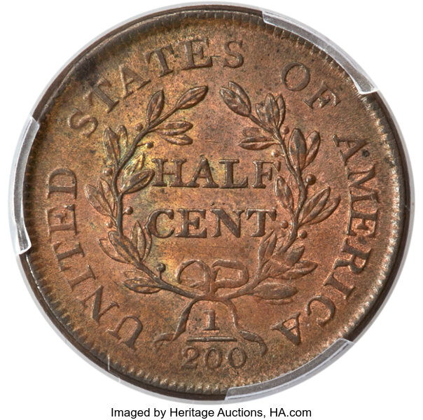 1805 1/2c Small 5, No Stems, C-1 MS BN thumbnail 9