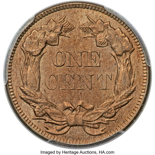 1857 1c Flying Eagle, Obverse of 1856, FS-401b, S-2 MS thumbnail 11
