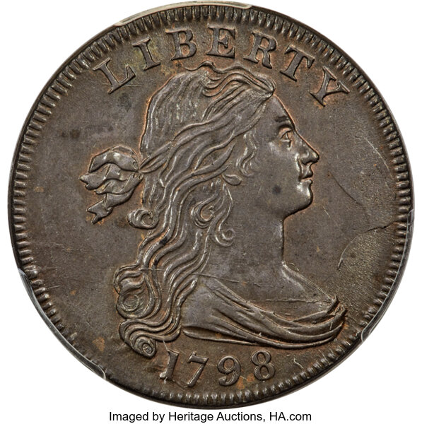 1798 1c 1st Hair Style, S-161  MS BN thumbnail 3