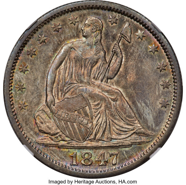 1847-O 50c MS thumbnail 5