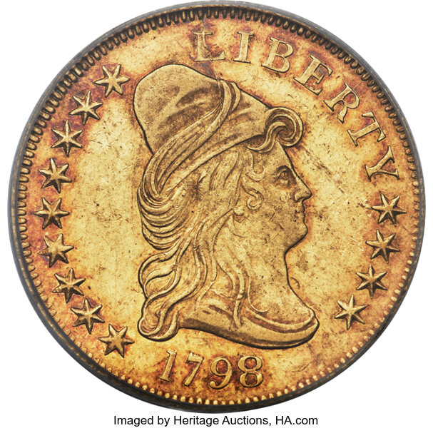 Image for 1798/7 $10  9x4 Stars, BD-1 MS