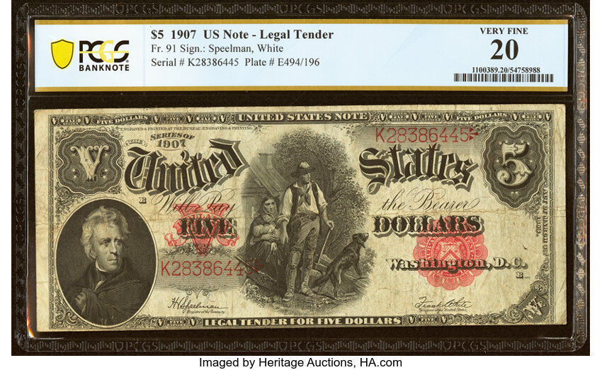 1907 $5  (Fr. 91) thumbnail 9