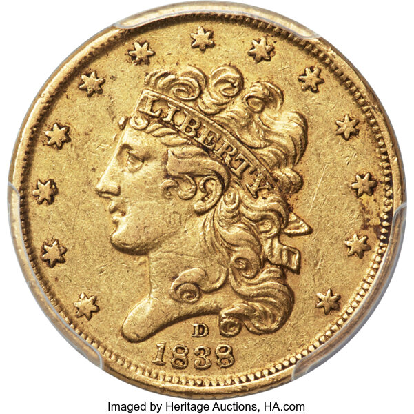 1838-D $5  HM-1 MS thumbnail 2