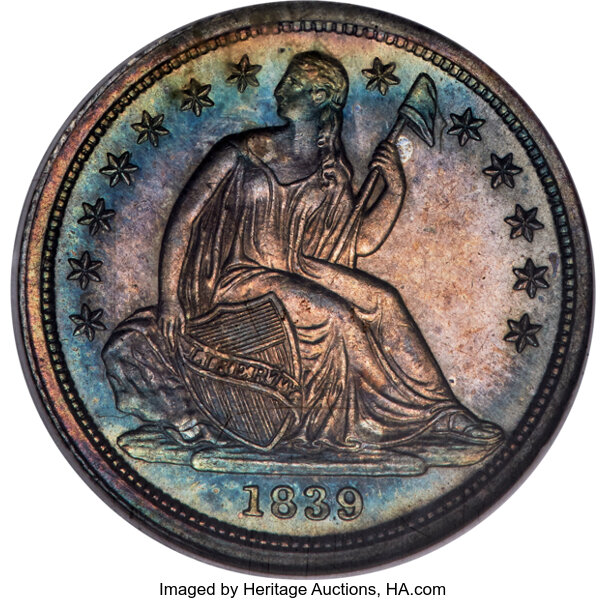 1839 10c No Drapery MS thumbnail 3