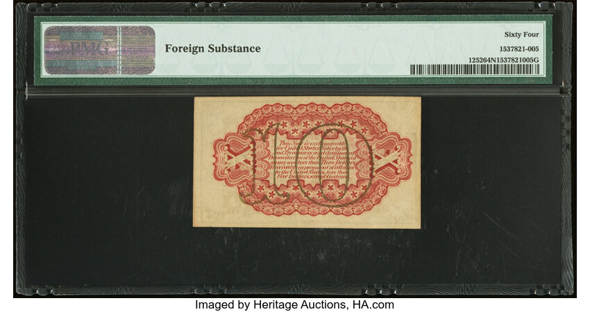  10c Head of George Washington (Fr. 1252) thumbnail 6