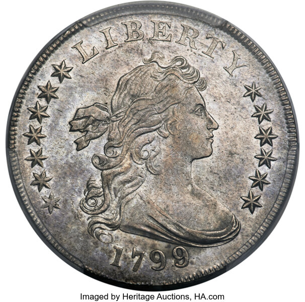 1799/8 $1  13 Stars Reverse, B-2, BB-143 MS thumbnail 2
