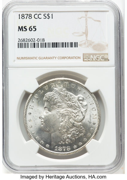 1878-CC $1  Line in IB, VAM-1B MS thumbnail 3