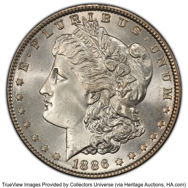 1886 $1  Doubled 1 Weak, VAM-3 MS thumbnail 2