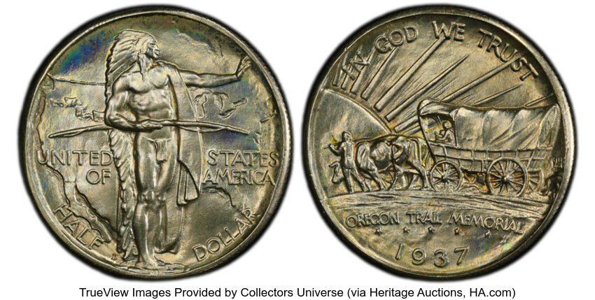 1937-D 50c Oregon Trail MS thumbnail 3