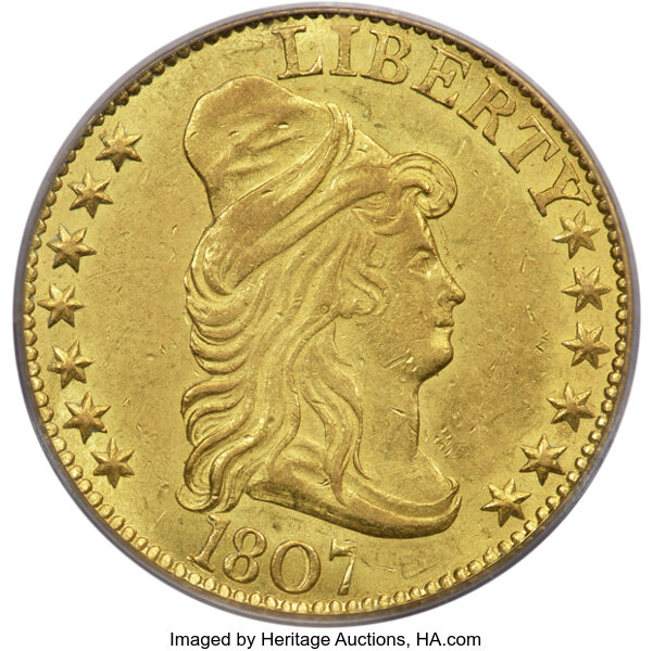 1807 $5  Draped Bust, BD-6 MS thumbnail 2
