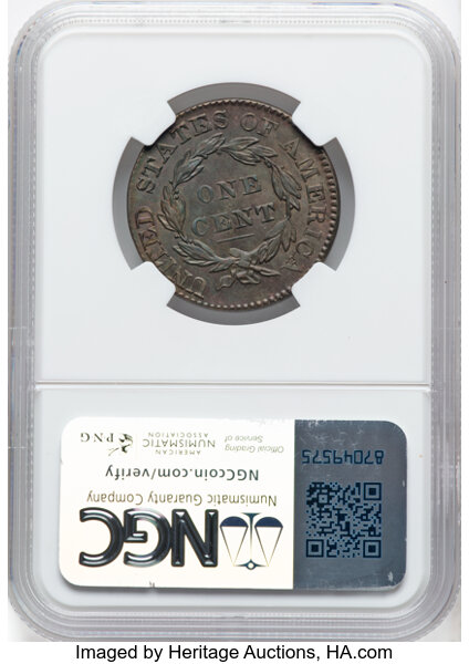 1830 1c Large Letters, N-2 MS BN thumbnail 3