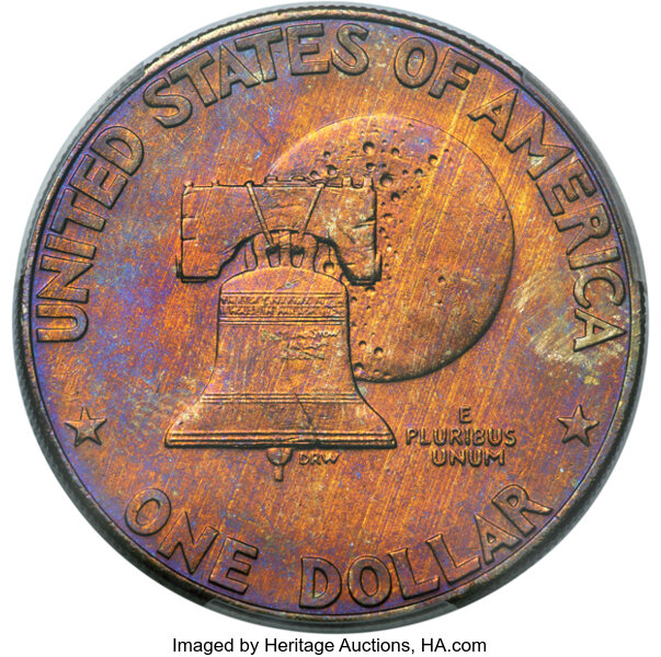 Eisenhower (Ike) $1  Clad [Type] MS65 CAC thumbnail 2