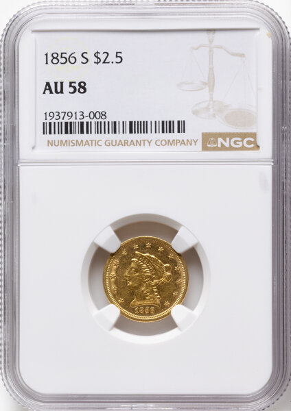 1856-S $2 1/2 MS thumbnail 2
