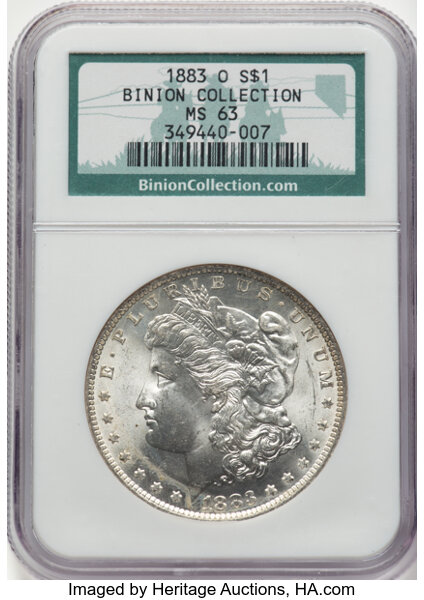 1883-O $1  Clashed Reverse M, VAM-1F3 MS thumbnail 2