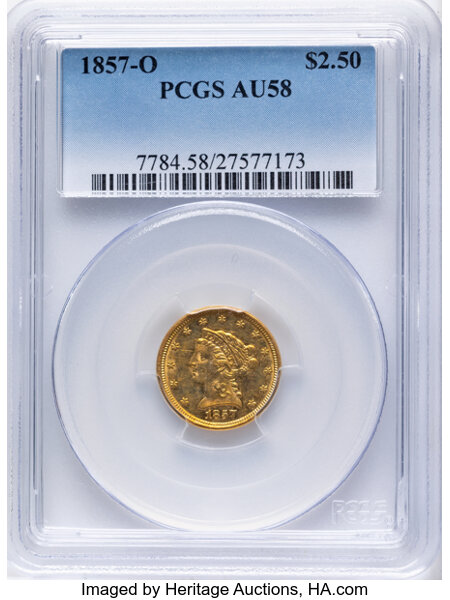1857-O $2 1/2 MS thumbnail 3