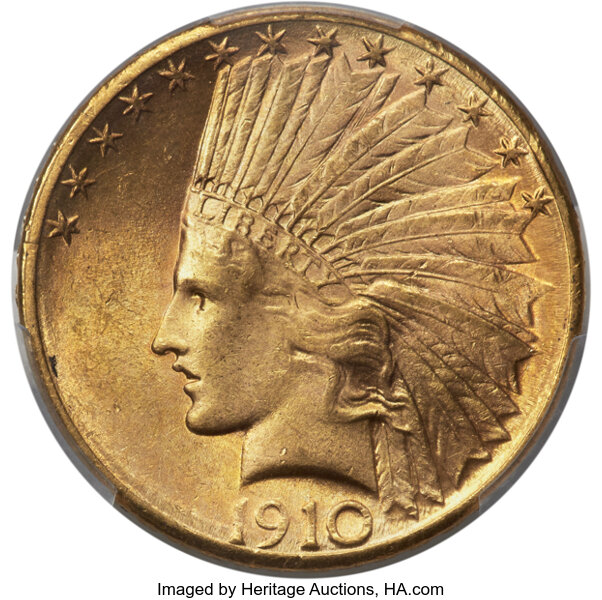 1910-S $10  MS thumbnail 3