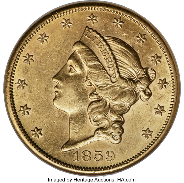 1859-S $20  MS thumbnail 6