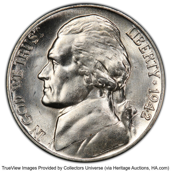 1942-P 5c Type 2, Silver MS thumbnail 3